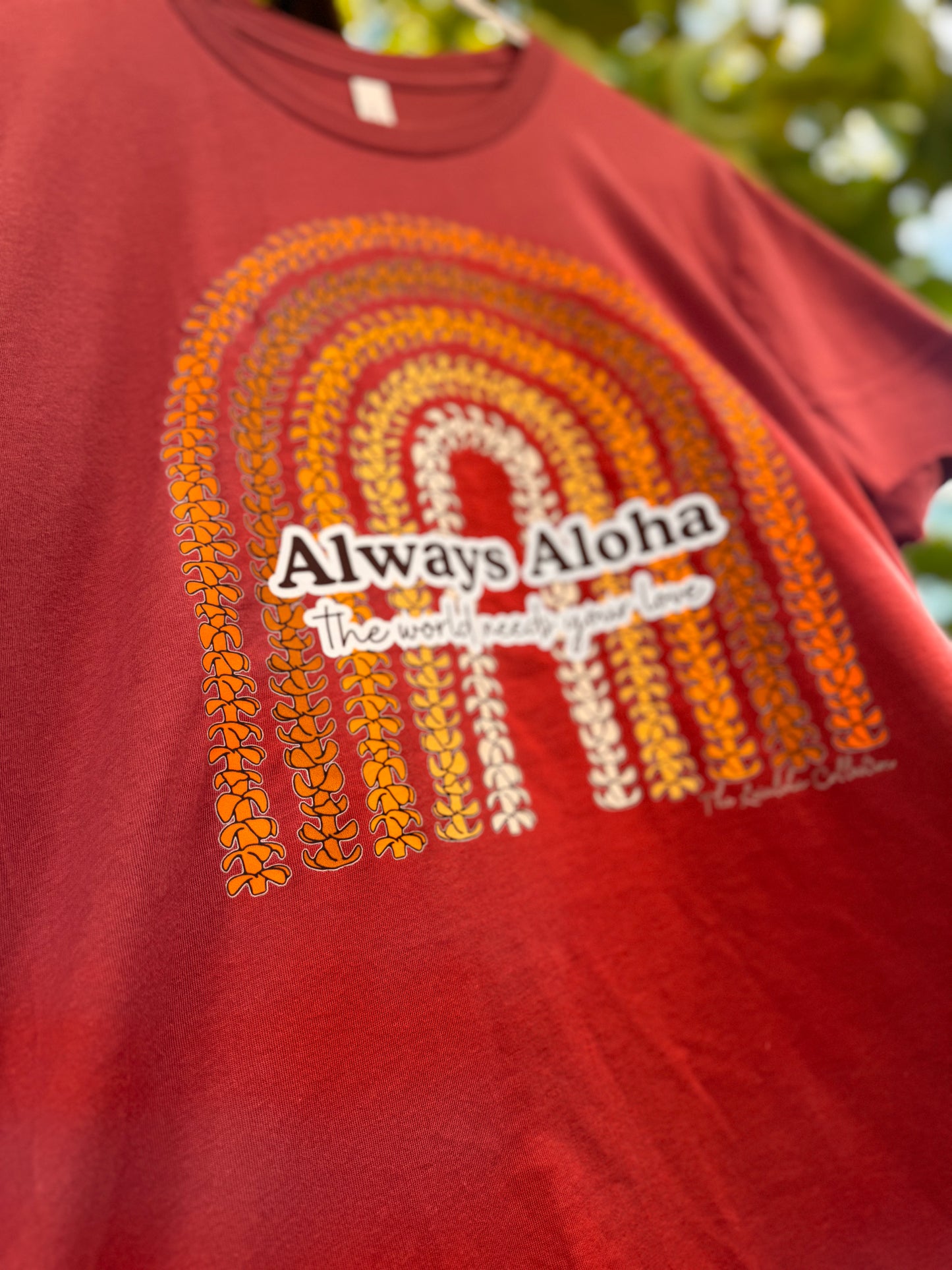 Always Aloha puakenikeni rainbow T-shirt