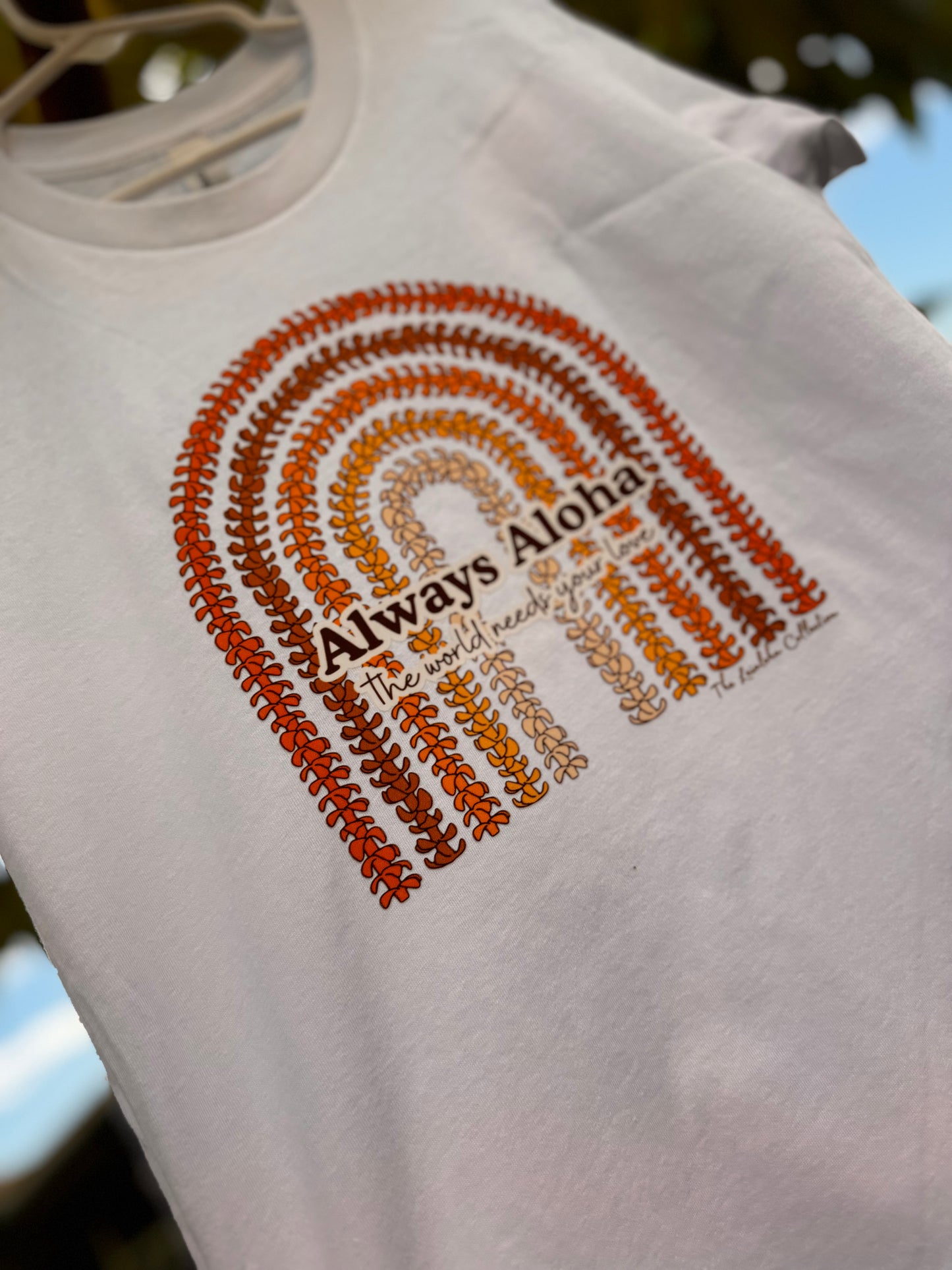 Always Aloha puakenikeni rainbow Keiki Tee