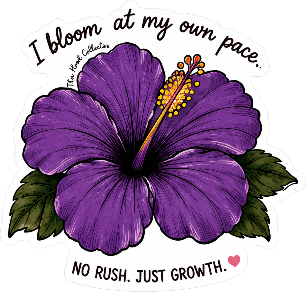 Purple Hibiscus Sticker