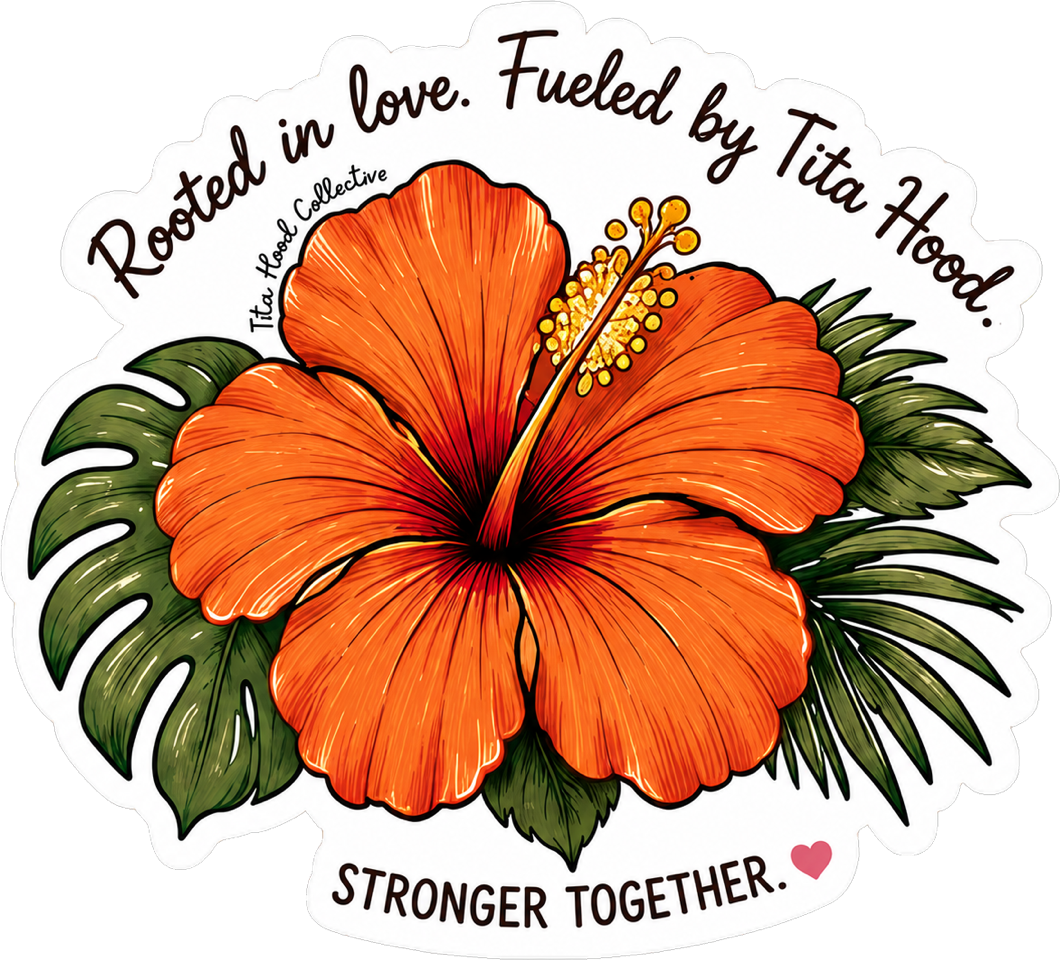 Orange Hibiscus Sticker