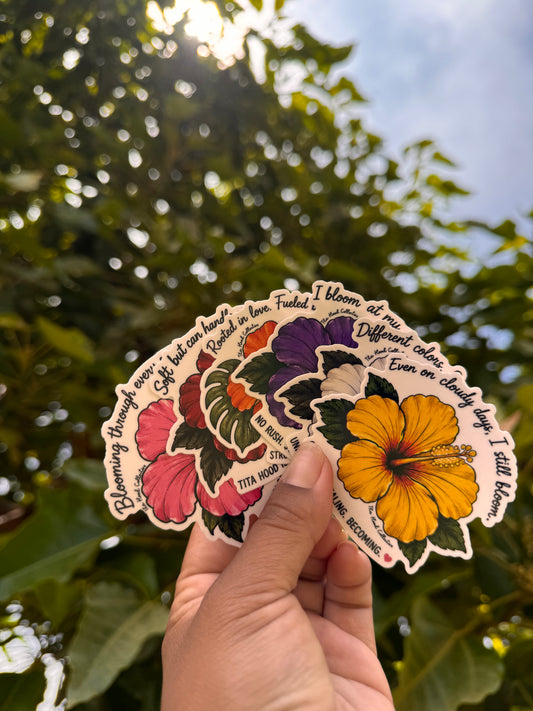 White Hibiscus Sticker